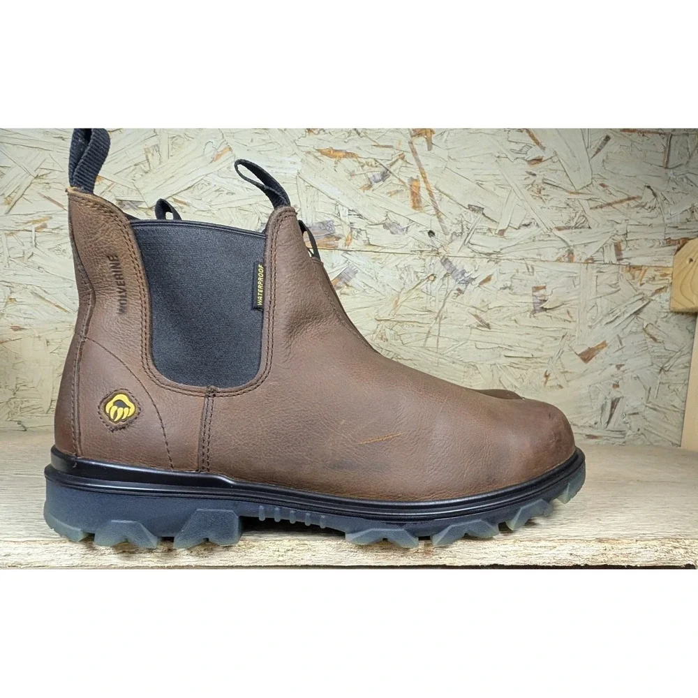 Wolverine I-90 EPX Chelsea Work Boots Brown Leather Waterproof W10791 Mens 12